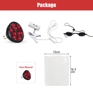Red Light Infrared Led Therapy Lamp 660Nm 850Nm E27 Clip On Healing Light Fda