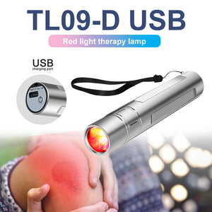9W Led Infrared Adjustable Therapy Beauty Pen Rechargeable Portable Red Light Therapy Flashlight Usb