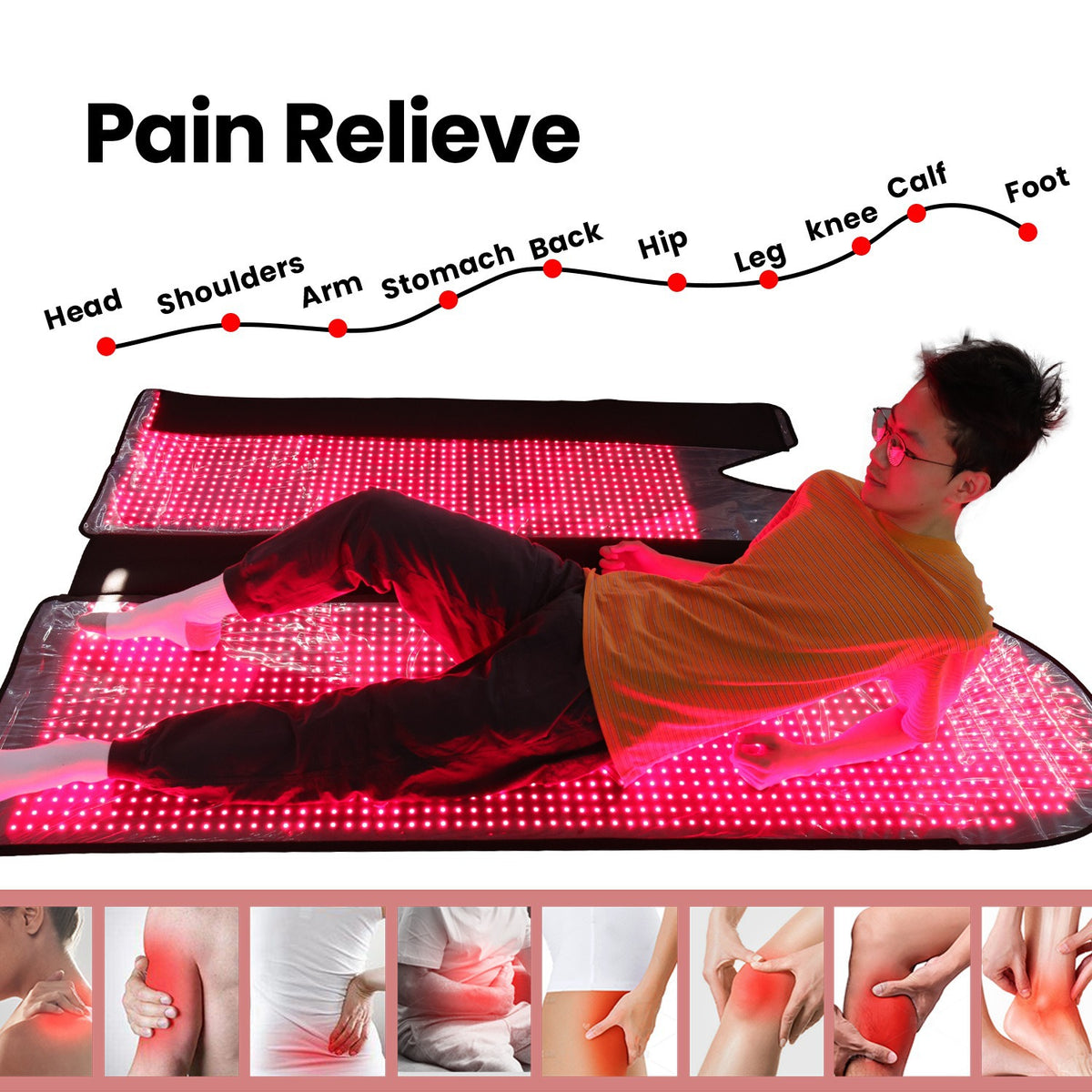 Red Light Therapy Mat Heating Pad Infrared Light Therapy Blanket Home Use Red Light Sleeping Bag