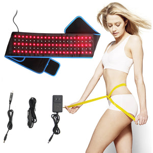 Led Red Light Therapy Belt For Women Infrared Heating Massage Waist Pain Relief 105 Beads Black