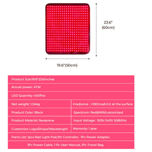 Red Light Therapy Mat Full Body Infrared Light Therapy Pad Red Light Therapy Bed Mat