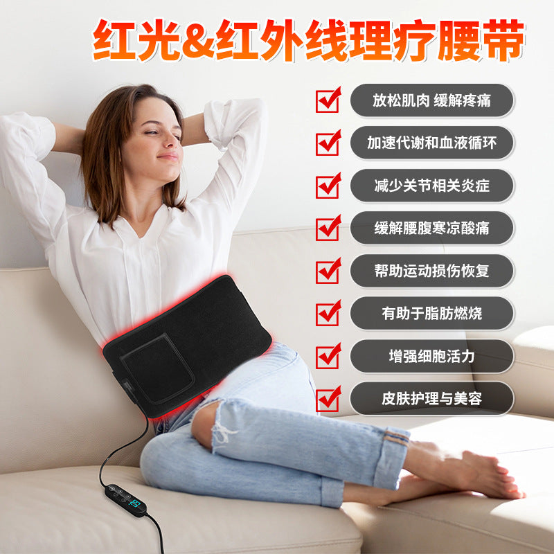 Led Red Light Therapy Belt Red Light Therapy Pad Infrared Therapy Device Pulse Red Light Therapy Belt