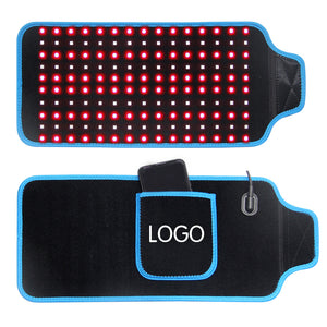 Electric Heating Waist Belt Led Light Therapy Adjustable Warm Massage For Back Pain Relief