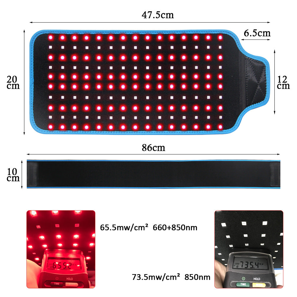 660nm 850nm Red Light Therapy Belt For Weight Loss Pain Relief Beauty Salon Pulsed Treatment Device