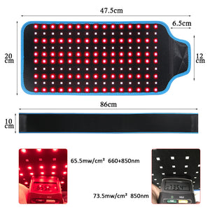 660nm 850nm Red Light Therapy Belt For Weight Loss Pain Relief Beauty Salon Pulsed Treatment Device