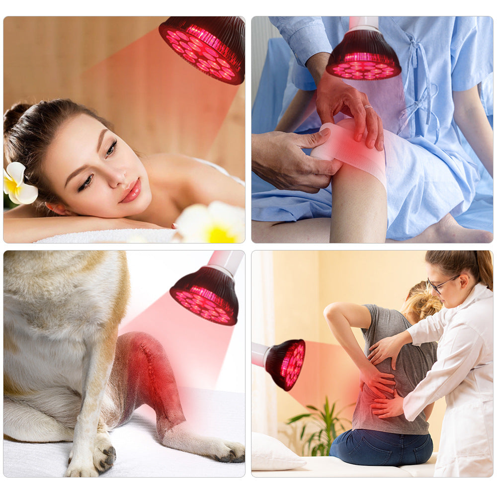 Red Light Infrared Led Therapy Lamp 660Nm 850Nm E27 Clip On Healing Light Fda