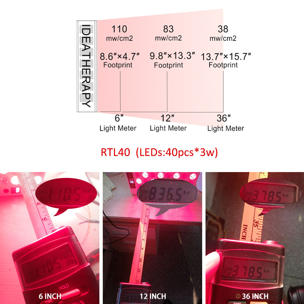 Red Light Therapy Lamp No Flicker Led Beauty Light Portable Desktop