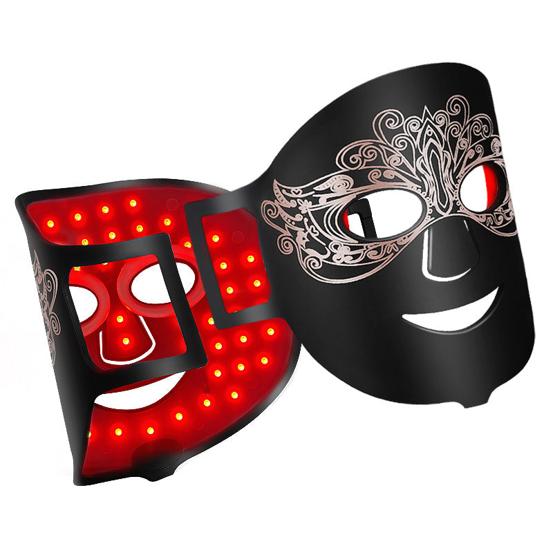 Silicone Beauty Mask Photon Rejuvenation Device Facial Light Therapy Mask Red Blue Light Therapy Mask