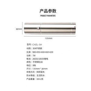5 Led Red Light Therapy Flashlight Infrared Therapy Lamp Handheld Red Light Therapy Device Beauty Pen