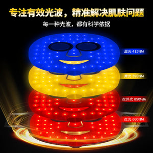 Led Color Light Therapy Mask Silicone Photon Facial Rejuvenation Device Red Blue Light Beauty Mask Home Use Skin Care Mask
