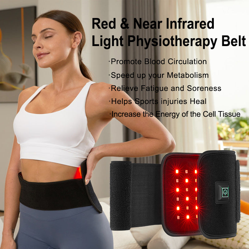 Red Light Therapy Belt Led Heating Waist Belt Far Infrared Therapy Light Infrared Light Therapy Belt