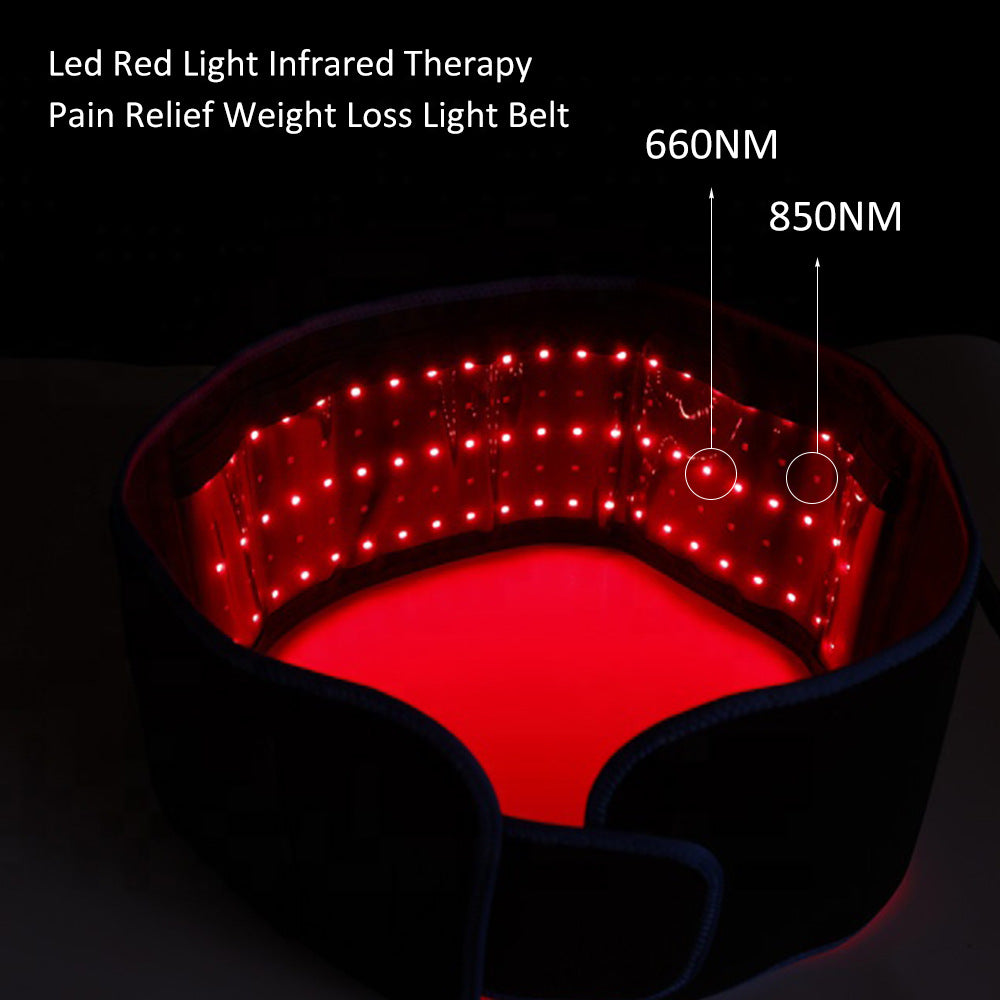 Red Light Heating Waist Belt Warm Massage Support For Back Pain Relief