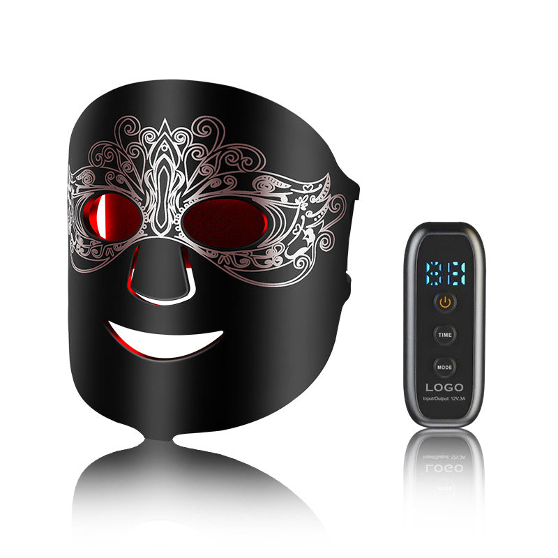 Led Color Light Therapy Mask Silicone Photon Facial Rejuvenation Device Red Blue Light Beauty Mask Home Use Skin Care Mask