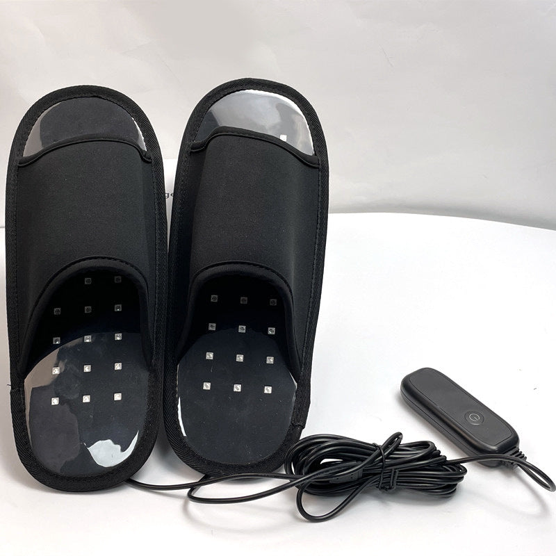 Led Red Light Infrared Therapy Slippers Portable Timer Foot Care Light Therapy Slippers
