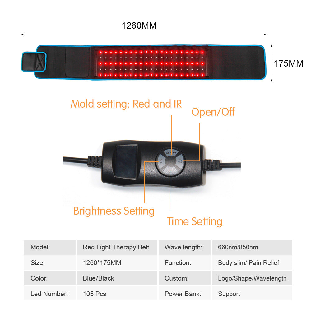 Red Light Therapy Belt For Home Use Beauty Slimming Waist Belt Weight Loss Belt