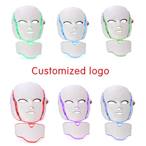 Led Light Therapy Mask For Face And Neck Skin Brightening Acne Treatment