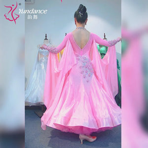 Women's Custom Ballroom Competition Dance Dress In Performance Fabric
