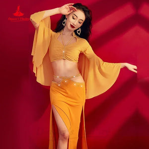 Women's Belly Dance Practice Top and Skirt Set for Class or Performance