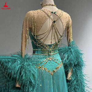 Girls' Kids & Teens International Standard Ballroom Dress For Waltz, Foxtrot, Tango, Quickstep Competition