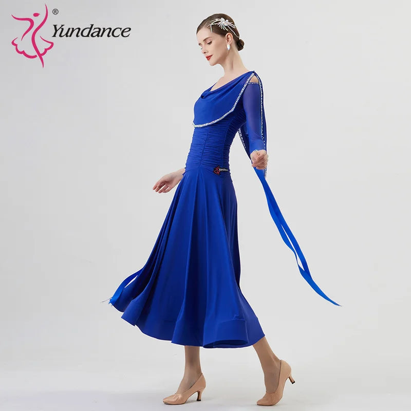 Women's Custom International Standard Ballroom Dance Dress For Stage Performance