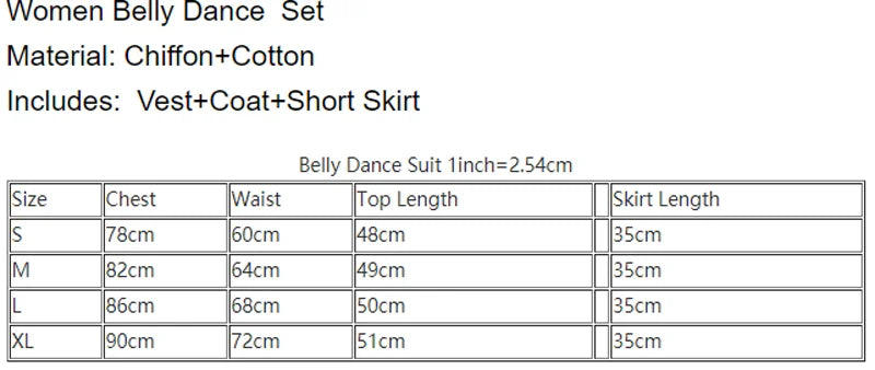 Women's Green Floral Chiffon Mesh Long Sleeve Belly Dance Set
