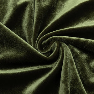 Elegant Green Velvet Dress with Lace Detail and Slim Fit