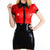 Multi-Color PVC Patchwork Mini Dress Sexy Sheath Short Dress Lingerie Puff Sleeve Party Club Night 7XL