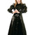 A-line Long Sleeve Button-Up Faux Leather Wet Look PVC Dress Turn-Down Collar Puff Sleeve Office Street Dress Multi-Color