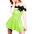 PVC Leather Off The Shoulder A-Line Evening Mini Dress with Bow Ladies Wet Look Club Party Dress Multi-Color Available