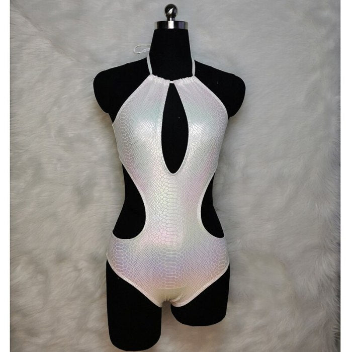 New Women Glitter Swimsuit Sexy One Piece Shiny Bikini Swimsuit Set Summer Holiday Monokini Swimwear Beachwear Bathing Suit