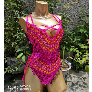 New Women's Full Sequins Beading Flashing Bodysuit One Piece Dance Wear Nightclub Party Stage Wear Latin Sexy Costumes Outfit BS04