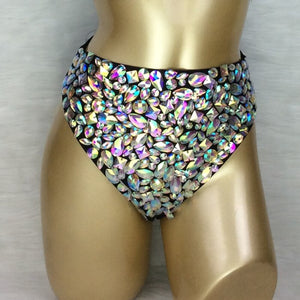 Samba Carnival High Waist Pants AB Color Stone Hand Made High Waist Pants