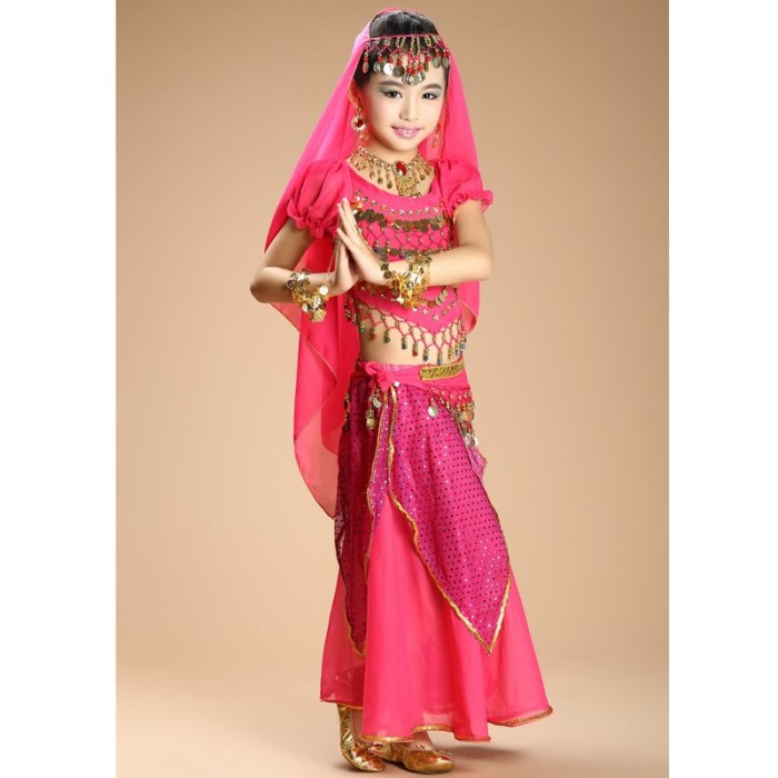 belly dance dancing silk 4piece(top+skirt+waist chain+veil) Girl's costumes belly dance costume indian fabrics 3305