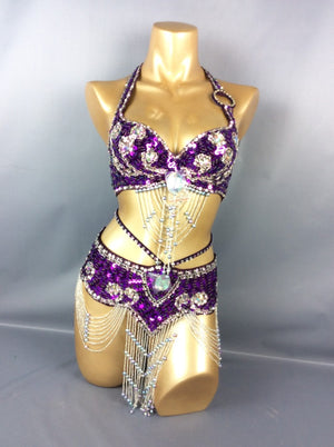 belly dancing suite belt+bra 2 piece set  samba costumes club  13 color in TF209-2