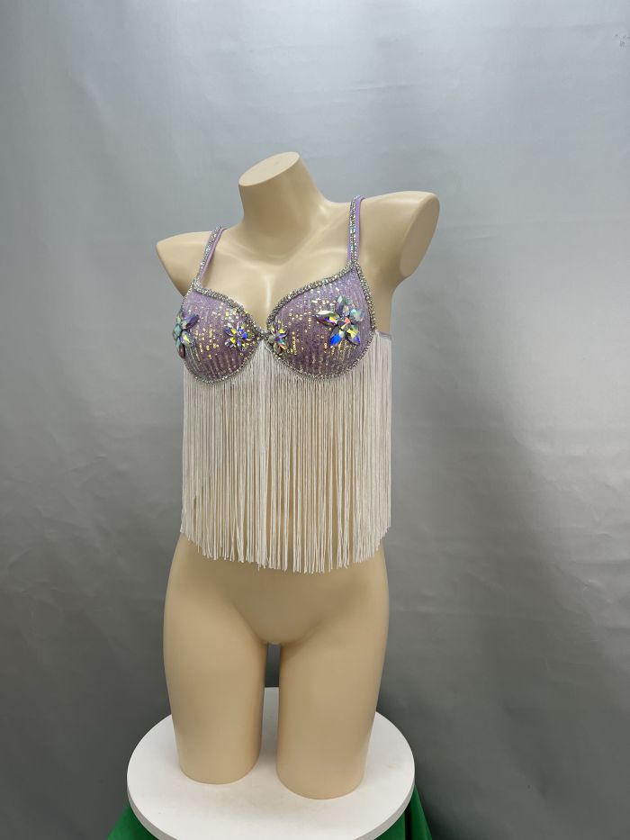 Halloween Hand Beaded Belly Dancing Costumes bra only 1 PCS C040