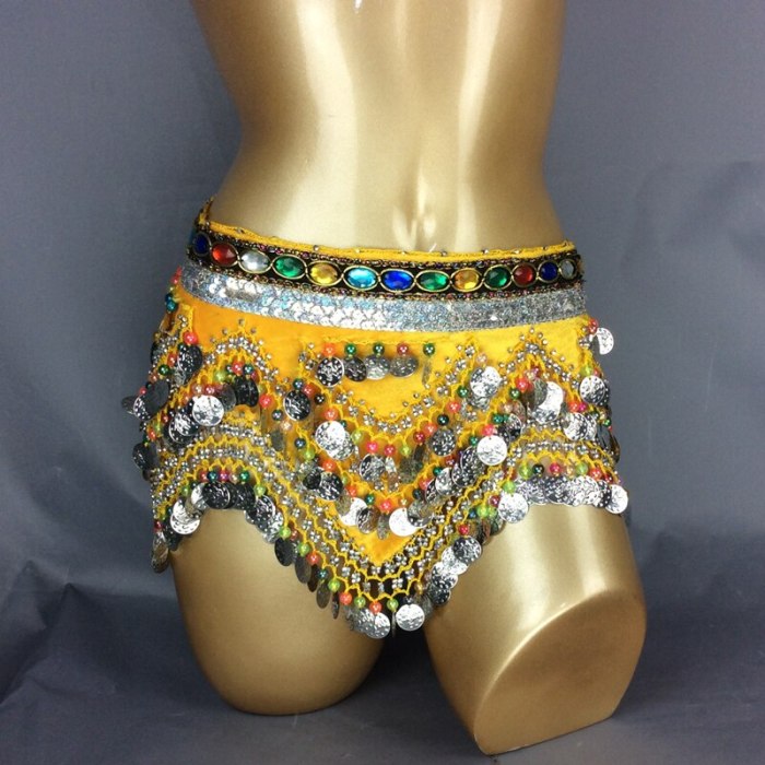 HOT SALE belly dance hip scarf coins sequins chain dancing hip scarf warp belllydance costume belt women skirt dancewear 10color HS2006