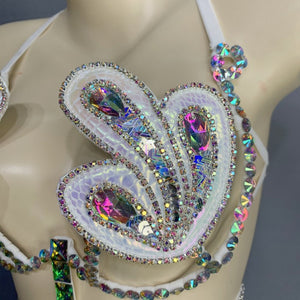 New Arrival Sexy Samba Carnival For Women Wire Bra,mini skirt and panty  stones Samba Suit C032
