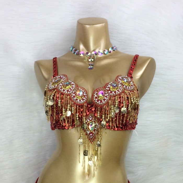 Women's belly dance costumes beads bra belly dancing clothes Bellydance Bead Sequins tops BAR1601
