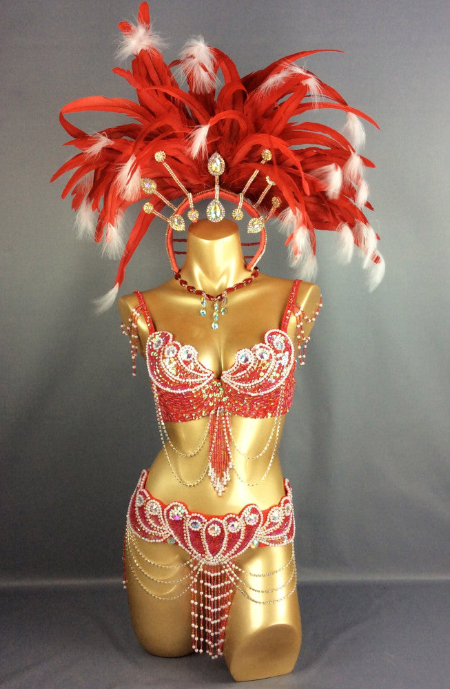HOT SALEING Sexy Samba Rio Carnival Costume Feather Headdress #C2152