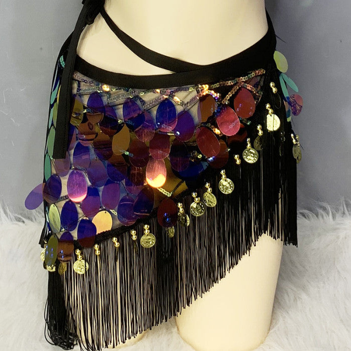 New Adult Lady Women Belly Dance Costume Set Beaded Sequins Tassel Belly Dance Bra Hip Scarf 3Pcs Bellydancing Stage Dance Wear N21014