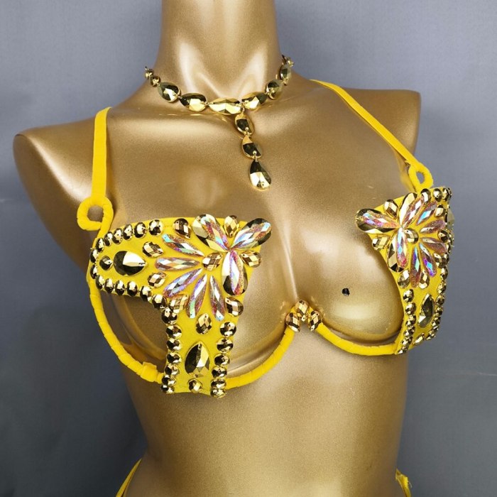 New Shining Fashion Belly dance costume Women Sexy Samba Carnival set Golden Wire Bra&Pants Samba Suit performance wear C024-1