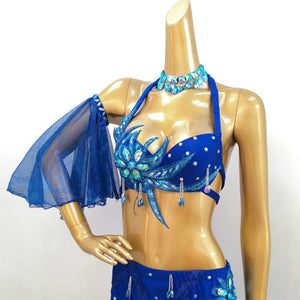 Sexy Women Fashion belly dance suit bellydance costume wear Bellydancing clothes Top&Skirt set TF1902  (2PCS/SET ）