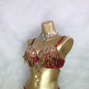 Women's belly dance costumes beads bra belly dancing clothes Bellydance Bead Sequins tops BAR1601