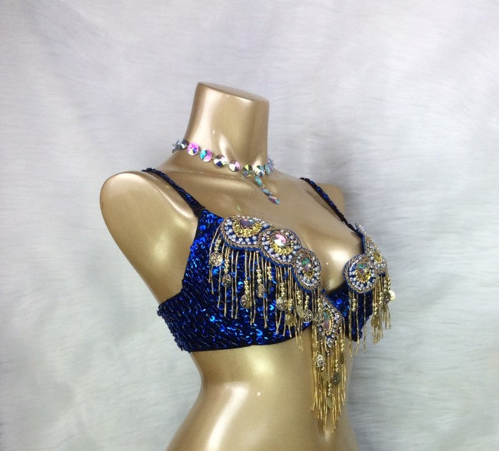 Women's belly dance costumes beads bra belly dancing clothes Bellydance Bead Sequins tops BAR1601