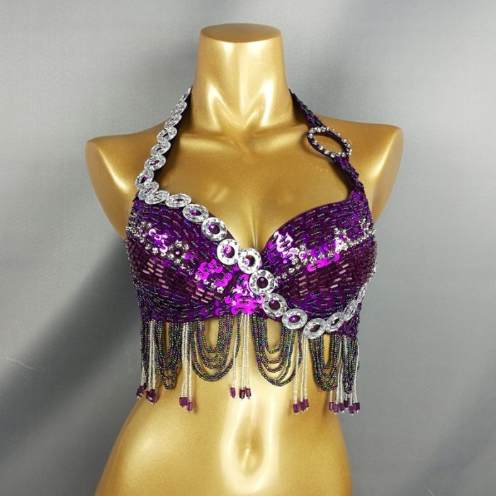 New belly dance costumes senior bra belly dancing clothes Sexy night Bellydance Bead Sequins tops BRA 250