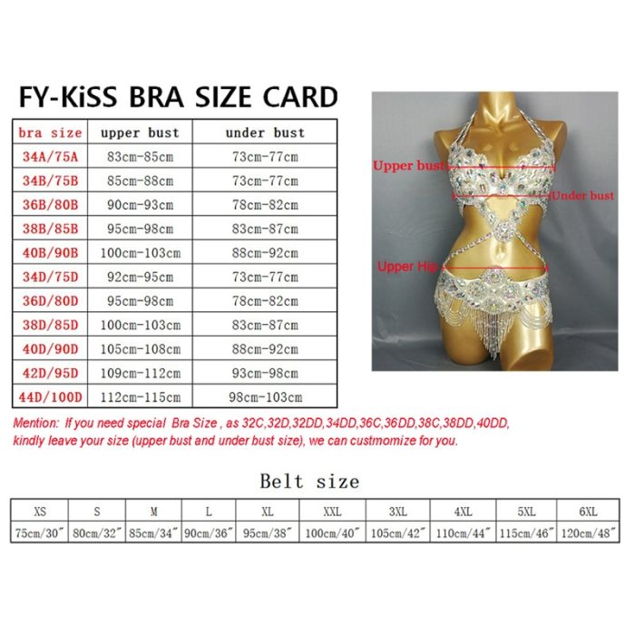 Free Shipping Hand Beaded Belly Dance Samba Costumes Gold Color Bra and Belt 2pcs TF1618