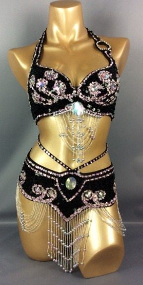 belly dancing suite belt+bra 2 piece set  samba costumes club  13 color in TF209-2