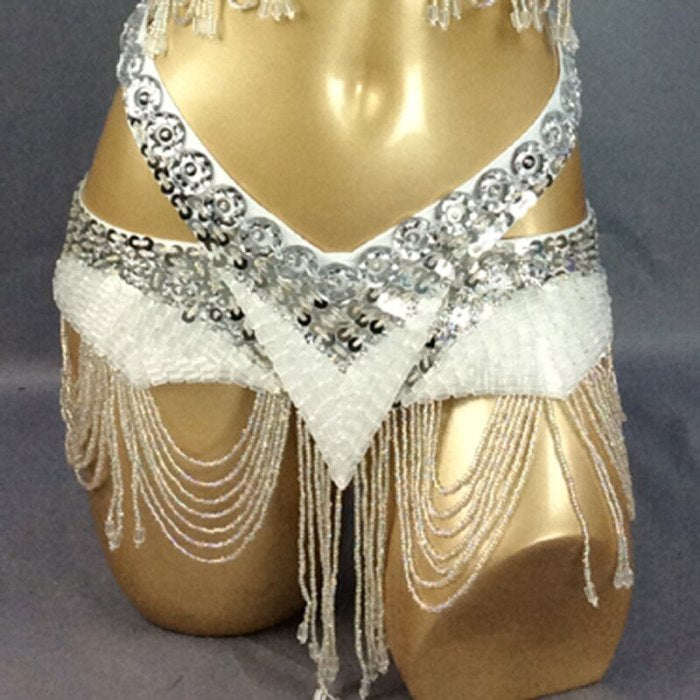 Sexy Women's beads sequins Belly Dance Costume Hip Scarf Wrap bellydance Belt with tassel bellydancing waist chain BELT250