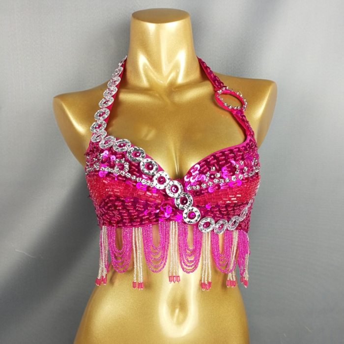 New belly dance costumes senior bra belly dancing clothes Sexy night Bellydance Bead Sequins tops BRA 250