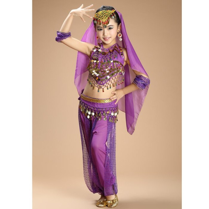 New Children Belly Dance Costumes kids belly dance 4pcs(top+pants+waist chain+veil) indian clothes girls belly dance costume 3308